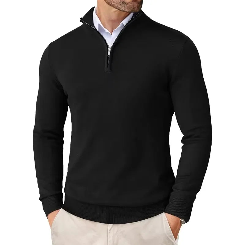 Men's Half-Zip Soft Knit Sweater