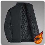 Men's Stand Collar Zip Bomber Jacket