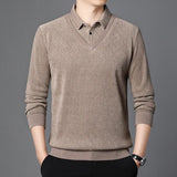 Men's Collared Knit Pullover Sweater