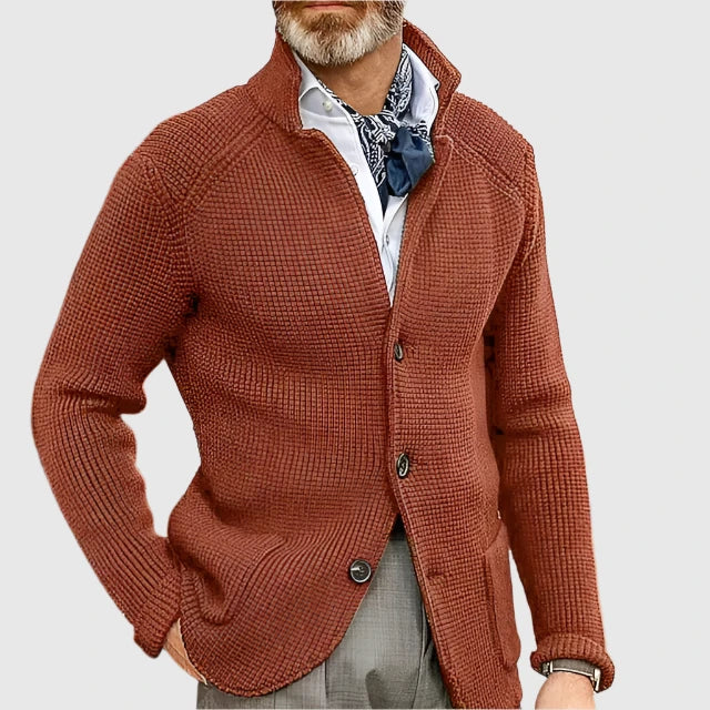 Men's Slim-Fit Button-Up Knitted Cardigan