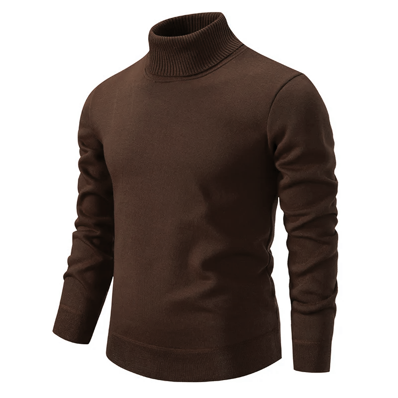 Men's Soft Knitted Roll-Neck Sweater