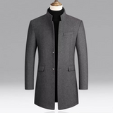 Men's Stand Collar Button Coat