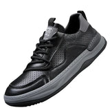 Men's Leather Casual Walking Sneakers