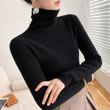 Women's Ribbed Turtleneck Long Sleeve Knit Sweater