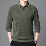 Men's Collared Knit Pullover Sweater