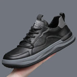 Men's Leather Casual Walking Sneakers