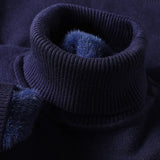 Men's Ribbed Turtleneck Knit Sweater