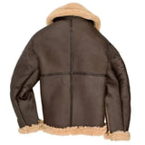 Men's Sherpa-Lined Faux Leather Aviator Jacket