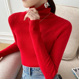 Women's Ribbed Turtleneck Long Sleeve Knit Sweater
