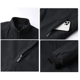 Men's Stand Collar Zip Bomber Jacket