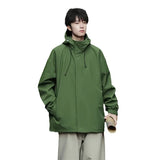 Men's Hooded Half Zip Windbreaker Jacket