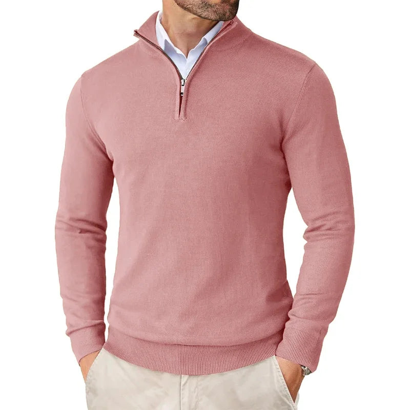 Men's Half-Zip Soft Knit Sweater