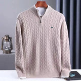 Men's Cable Knit Quarter Zip Sweater