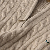 Men's Cable Knit Quarter Zip Sweater