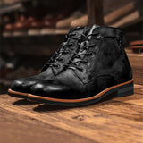 Men's Handmade Leather Boots with Non-Slip Sole