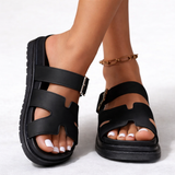 Women's Platform Buckle-Strap Open-Toe Summer Sandals