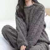 Women's Plush Fleece Long Sleeve Pajama Set