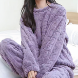Women's Plush Fleece Long Sleeve Pajama Set