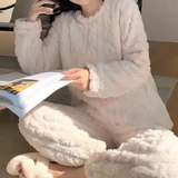 Women's Plush Fleece Long Sleeve Pajama Set
