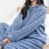 Women's Plush Fleece Long Sleeve Pajama Set