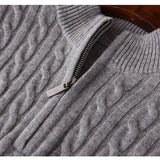 Men's Cable Knit Quarter Zip Sweater