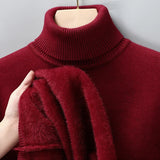 Men's Ribbed Turtleneck Knit Sweater