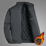 Men's Stand Collar Zip Bomber Jacket