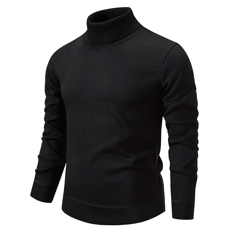 Men's Soft Knitted Roll-Neck Sweater