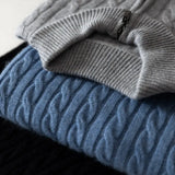 Men's Cable Knit Quarter Zip Sweater