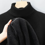Men's Ribbed Turtleneck Knit Sweater