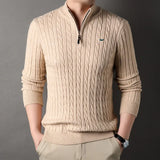 Men's Cable Knit Quarter Zip Sweater