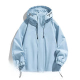 Men's Hooded Half Zip Windbreaker Jacket