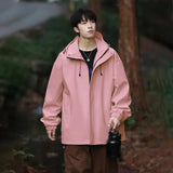 Men's Hooded Half Zip Windbreaker Jacket