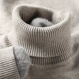Men's Ribbed Turtleneck Knit Sweater