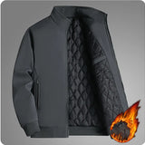 Men's Stand Collar Zip Bomber Jacket