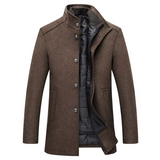 Men's Layered Stand Collar Coat