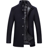 Men's Layered Stand Collar Coat