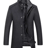 Men's Layered Stand Collar Coat