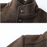Men's Layered Stand Collar Coat