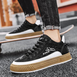 Men's Low Top Canvas Lace-Up Sneakers
