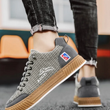 Men's Casual Canvas Lace-Up Sneakers