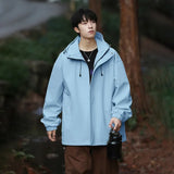 Men's Hooded Half Zip Windbreaker Jacket