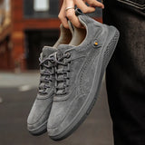 Men's Suede Casual Lace-Up Sneakers