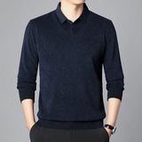Men's Collared Knit Pullover Sweater