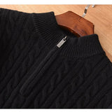 Men's Cable Knit Quarter Zip Sweater