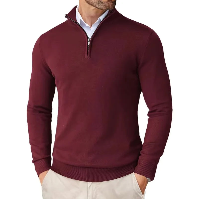 Men's Half-Zip Soft Knit Sweater