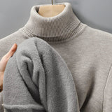 Men's Ribbed Turtleneck Knit Sweater