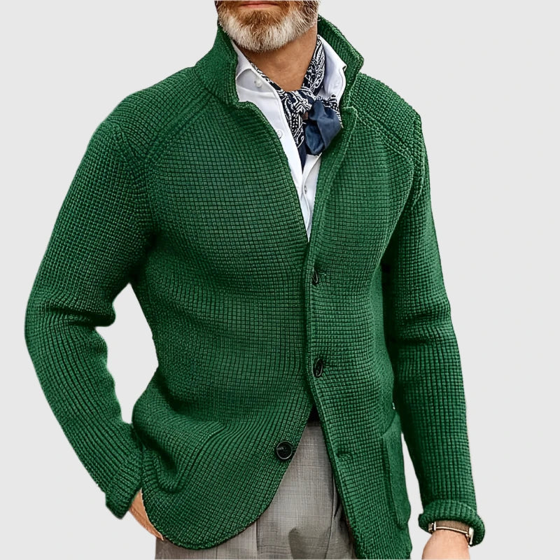 Men's Slim-Fit Button-Up Knitted Cardigan