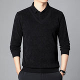Men's Collared Knit Pullover Sweater