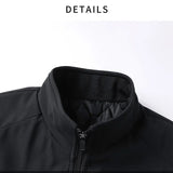 Men's Stand Collar Zip Bomber Jacket